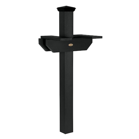 Highwood Usa Hazelton Poly Lumber Two-Sided Mailbox Post AD-MLBX2-BKE